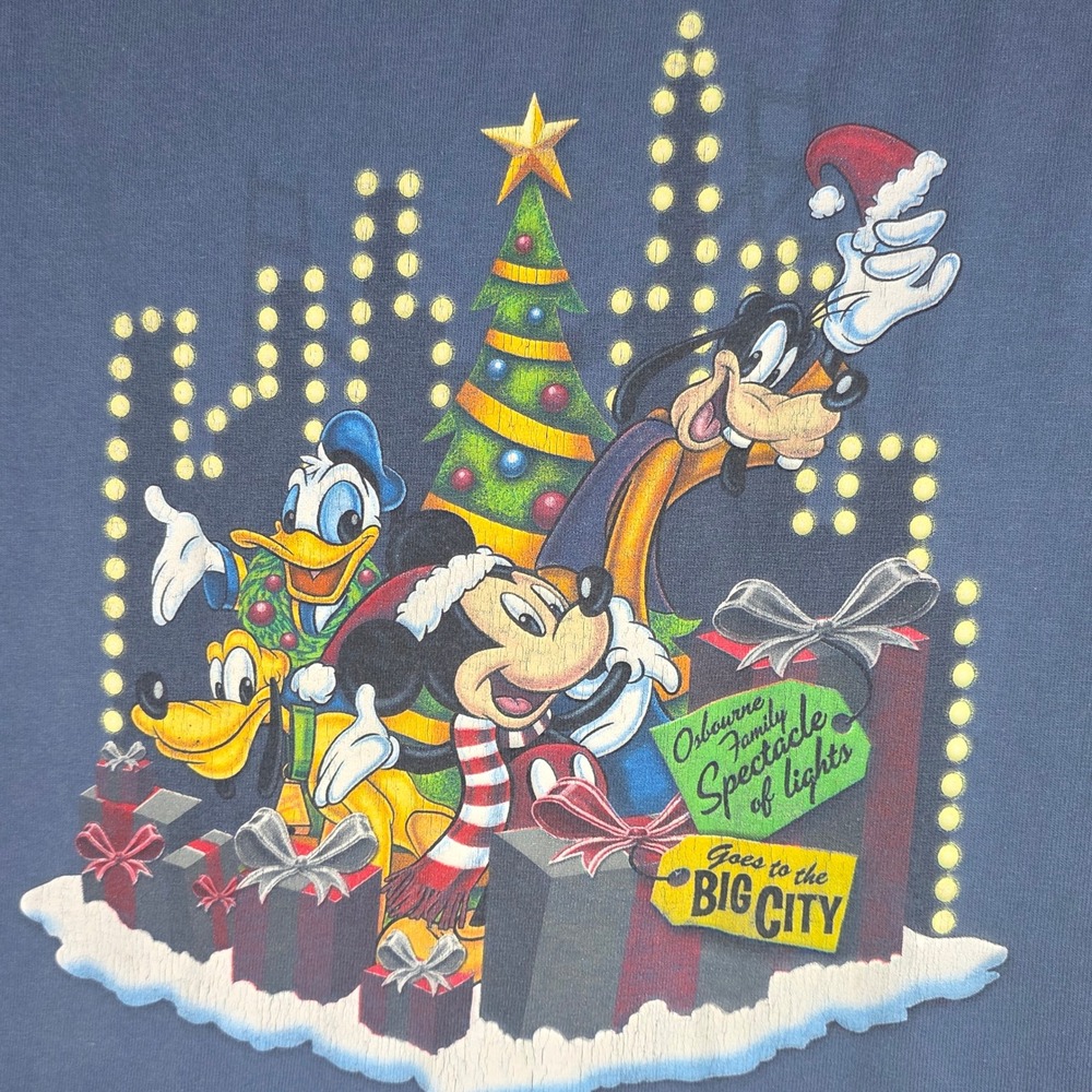 Disney Osbourne Family Spectacle of Lights Christmas T-Shirt Blue Small